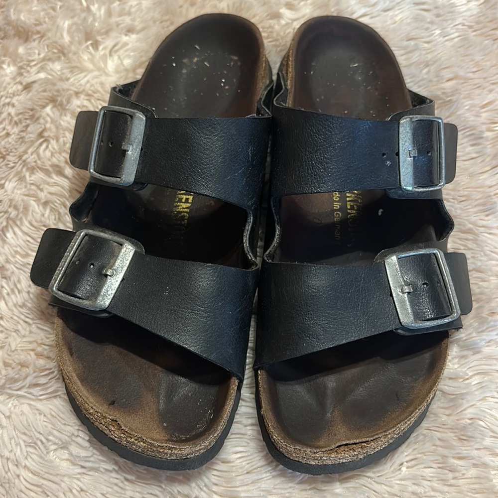 Birkenstock black Arizona sandals
